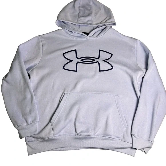 Under Armour Logo Hoodie Womens XL Soft Light Blue Comfort Sportswear Essential - Picture 2 of 7